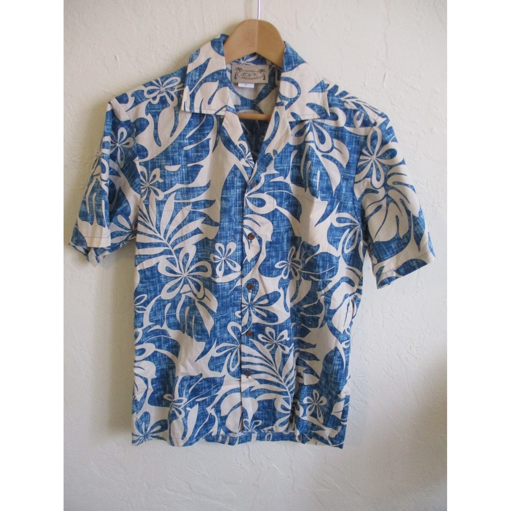 E&K hawaiian Aloha Shirt Size Small Made in Hawaii